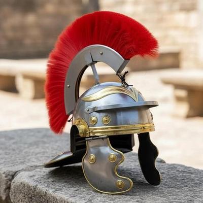 Ancient Roman Centurion Helmet Steel Armor, Handmade Wearable Roman Officer Helmet for Cosplay and Gift