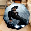 1PC Michael jackson Automatic Umbrella - Suitable Travel Outdoor Portable Umbrella Birthday Gift Daily Essentials