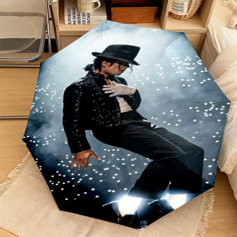 1PC Michael jackson Automatic Umbrella - Suitable Travel Outdoor Portable Umbrella Birthday Gift Daily Essentials