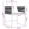 Garden Dining Set 9 pcs Black and Anthracite 200 x 80 x 73 cm