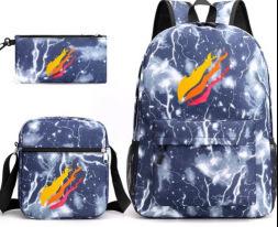 

Unspeakable School Bag Fashion Male And Female Student Backpack Casual Crossbody Bag Cartoon Printed Backpack Three piece set
