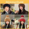 Knit Hat Women Acrylic Material Breathable Windproof Winter Fashionable Autumn