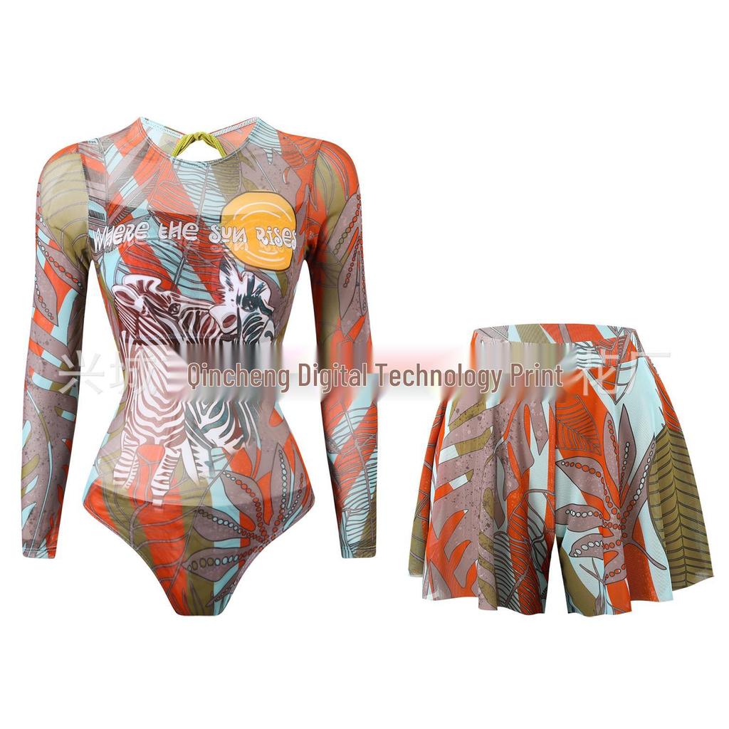 2025 Long Sleeve Russian Bikini Swimsuit with Shorts Set