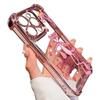 Classic Cartoon Sweet Cool Girl Pink Panther Transparent Mobile Phone Case iPhone16Promax Four-corner Airbag Anti-drop Case