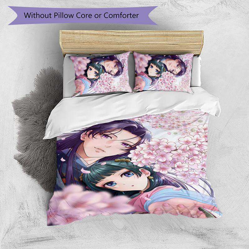 3pcs The Apothecary Diaries Design Cover Set - HD Printed Bedding with 1 Cover and 2 Pillowcases - Perfect for Home and Dorm Decor