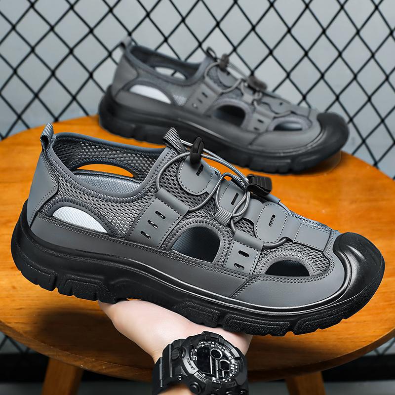 Men's Summer Sandals Lightweight Comfortable Non-slip Waterproof Loafed Shoelace Outdoor Beach Casual Free Shipping