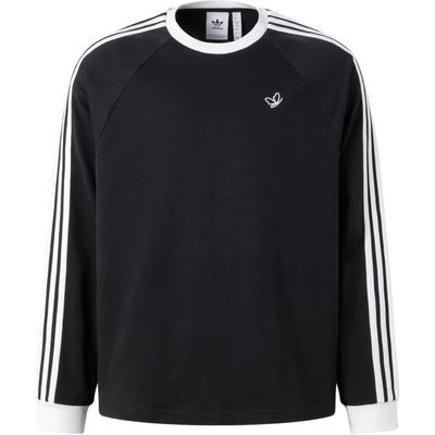 Originals Sym 3S T-shirt ML Coupe Ample Col Rond Sport Manches Longues Homme Hauts Noir Blanc JY3458