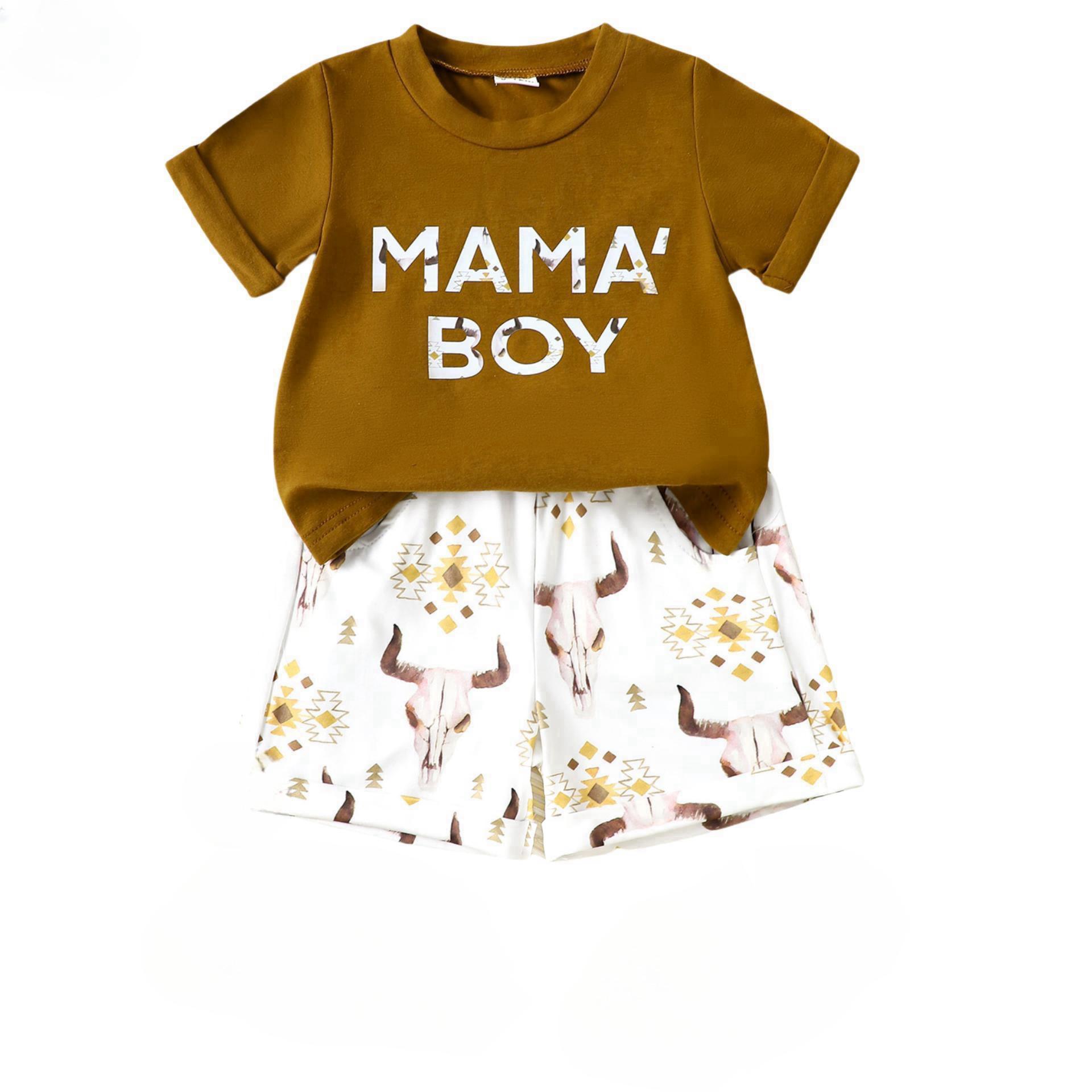 

Комплект для мальчиков Летний Детский Повседневный Комплект с Футболкой с Коротким Рукавом с Буквами и Шортами с Милым Животным Принтом 6-12M