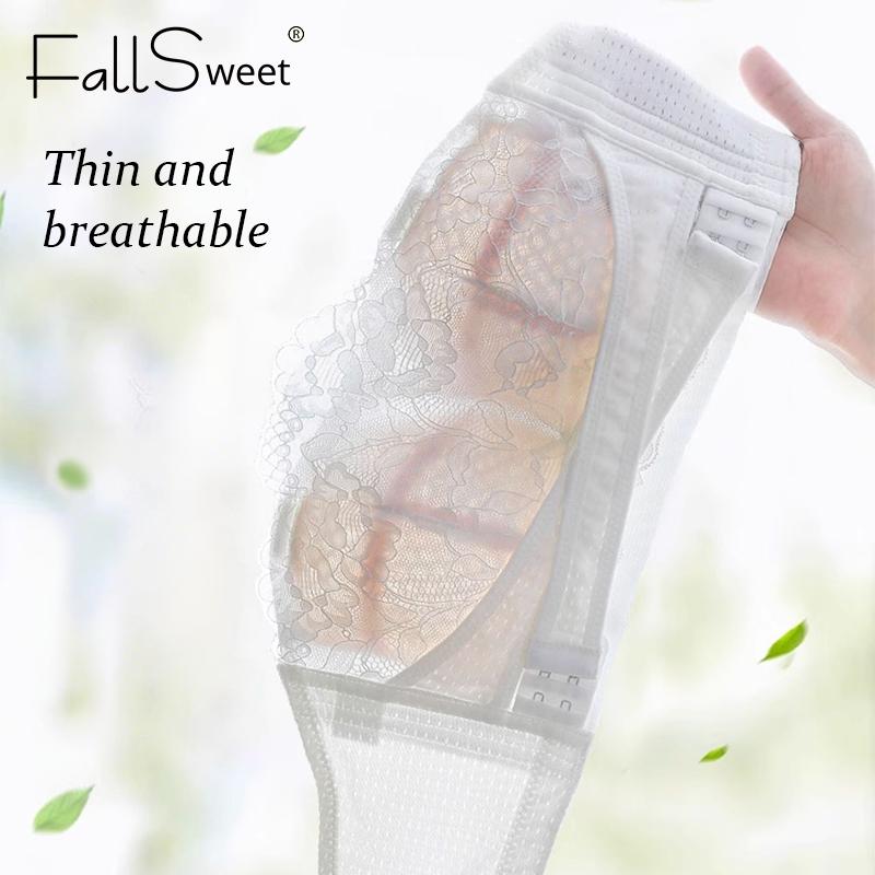 Plus Size Bez ramínek Trubkový top Dámské Sexy Krajkové spodní prádlo Bezešvé Bezdrátové podprsenky Protiskluzová Nevyztužená Podprsenka Sexy Dámské Spodní prádlo