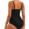 Waist V-neck Onesie Swimsuit Sling Drawstring Gathering Slim One-piece Women's Swimsuit