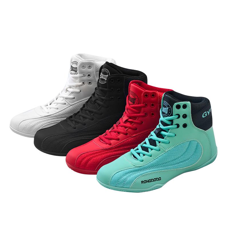 Nuove Scarpe da Pugilato Allenamento Combattimento Arti Marziali Fitness Esercizio Scarpe Sanda High Top Ammortizzanti Scarpe da Wrestling