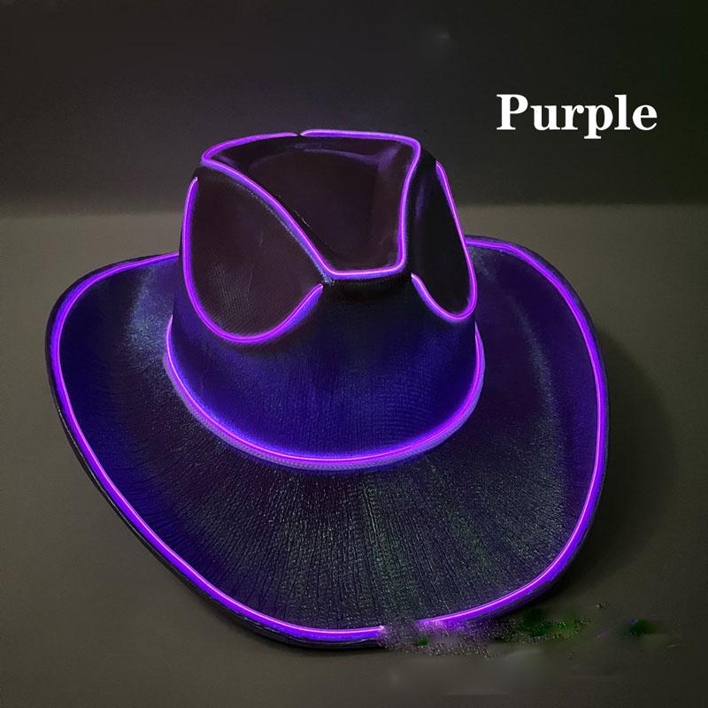 

Halloween LED Denim Hat, Glowing Party Hat with 7Colors, Nightclub Carnival Performance Glowing Prop Battery No. 7x2pcs