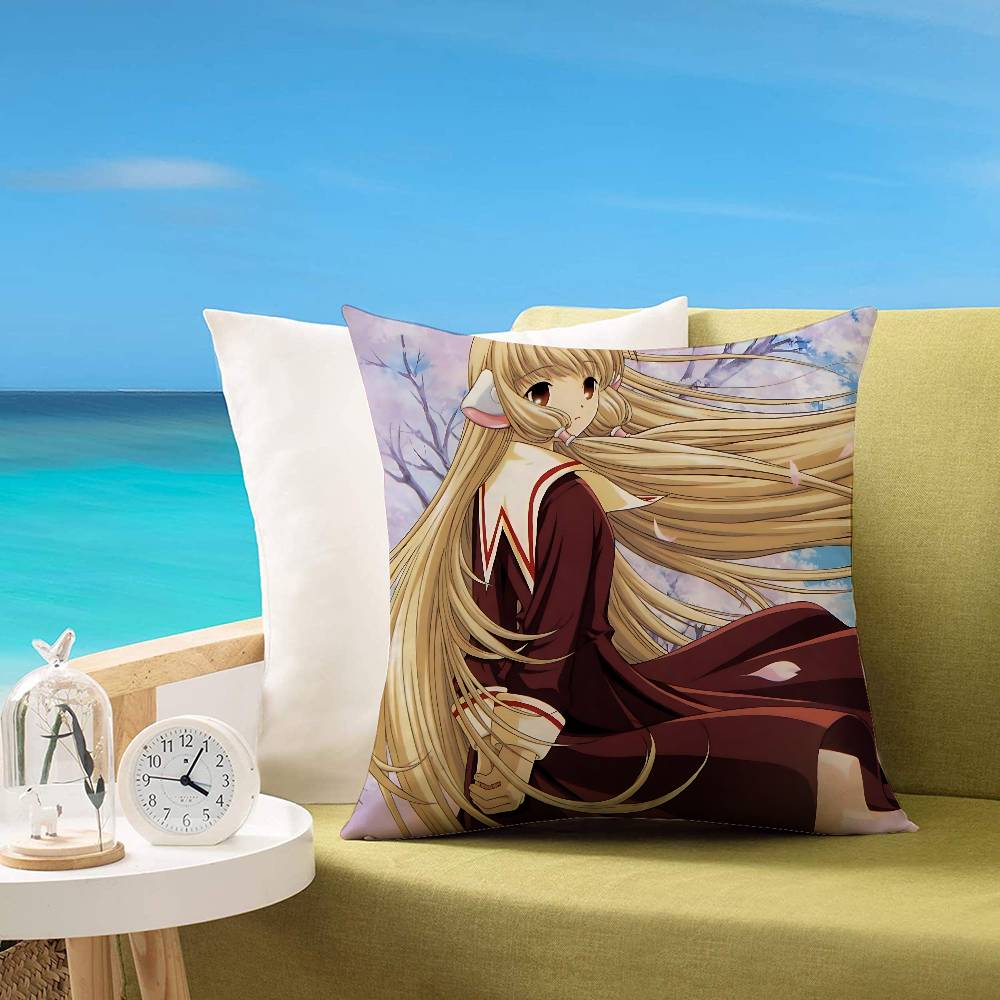 Süße Anime Cchobits Personalisierbare quadratische Kissenbezüge Stilvoll Und Weich Perfekt Für Betten Autos Und Sofas