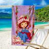 Custom Name Beach Towel Straw-berry Sweet Moment Beach Towel, Soft Microfiber, Gift for Her/Him, Birthday, for Pool, Beach, Travel, Fan gifts