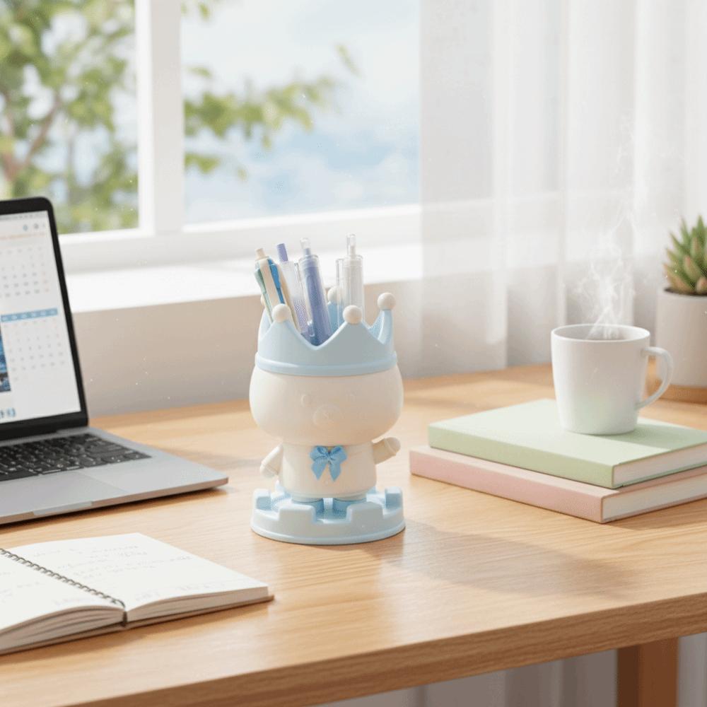 Cartoon Design Pen Holder Creative Design Desktop Storage Bucket  Living Room