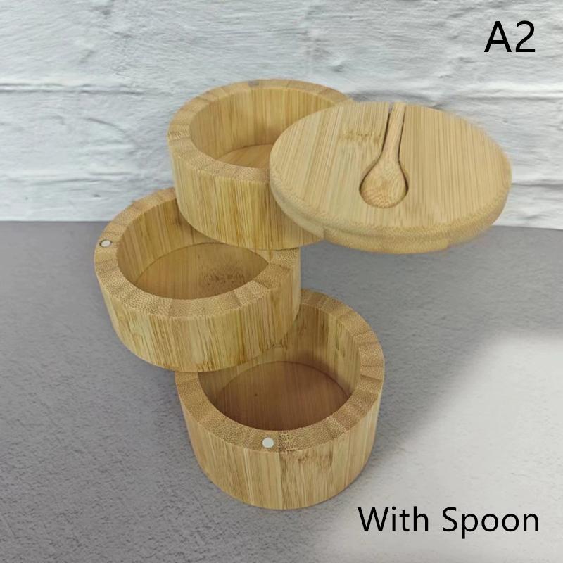 

3 уровня банки для приправ с солью, перечница, бамбуковая емкость для приправ, миска, емкость для хранения, контейнер, миски, кухонные инструменты