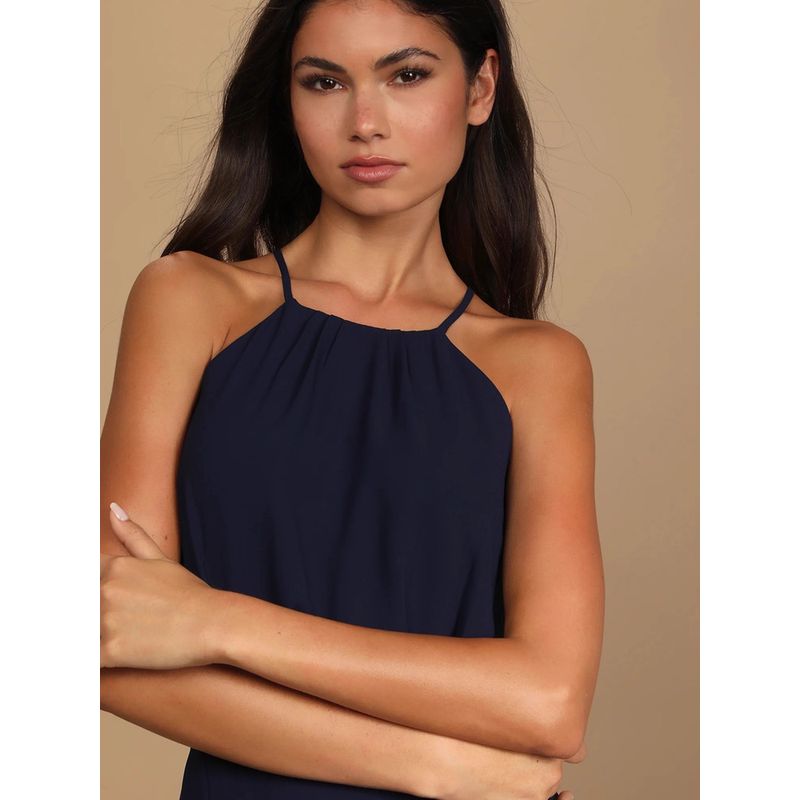 Foreign Trade Order Lu's Sling Bellyband Pleat Split Lady Elegant Beautiful Summer New Casual Chiffon Dress