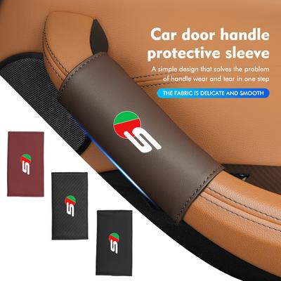 Car Door Handles Cover Leather Anti-Wear Protective Case For Jaguar XF XJ XFR XKR S-Type F-Type X-Type F-Pace I-Pace HH1