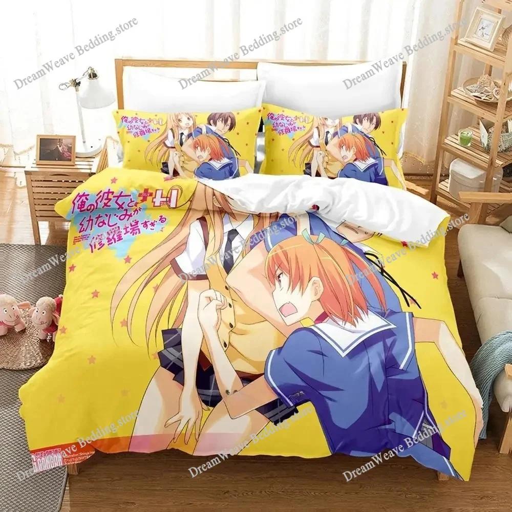 Mode 3D-Druck Kawaii Mädchen OreShura Bettwäsche-Set Cartoon Anime Erwachsener Kind Schlafzimmer Bettbezug-Sets Heimtextilien Luxus Geschenk741