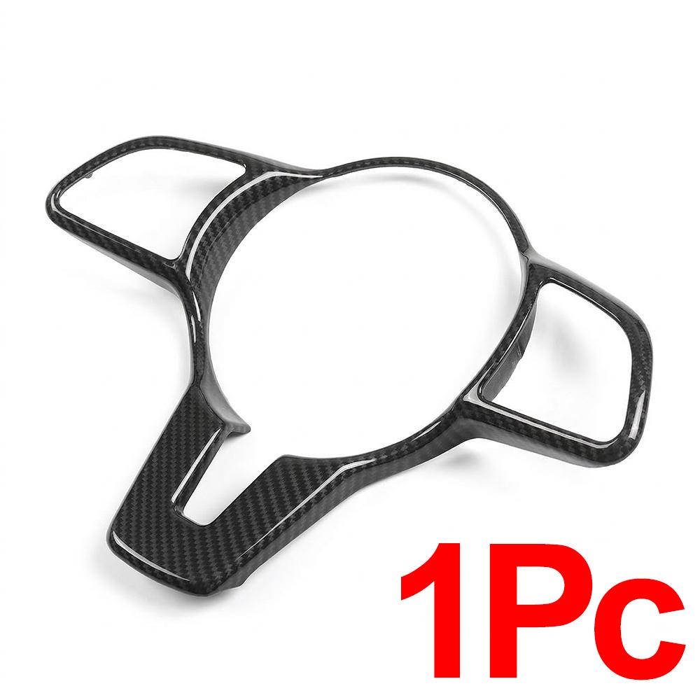 Steering Wheel Switch Panel Frame Trim Bright Black Carbon Fiber Pattern for Mercedes C E GLC GLA CLA GLS GLE Protective Cover