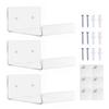 3Pcs Acrylic Wall Shelves Small Space Storage Shelves Easy Installation Versatile Bathroom Storage Racks