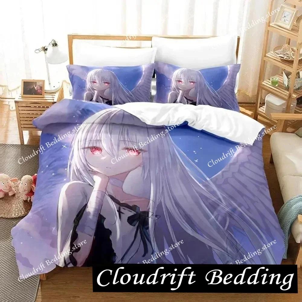 Home Living Luxury Angel Girl Bedding Set Single Twin Full Queen King Size Bed Set Adult Kid Bedroom Duvet cover Sets Anime Bed0