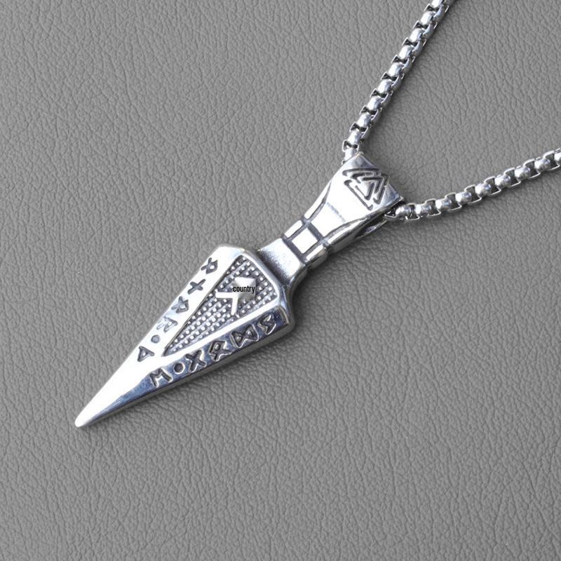 Colier Bărbați Pandantiv Liliac Retro Oțel Inoxidabil - Bijuterii de Modă Trendy, Versatile