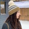 Neue Herbst/Winter Damen Strickwollmütze Mit Großem Kopfumfang Ein Entspannter Stil Warm Und Kältebeständig