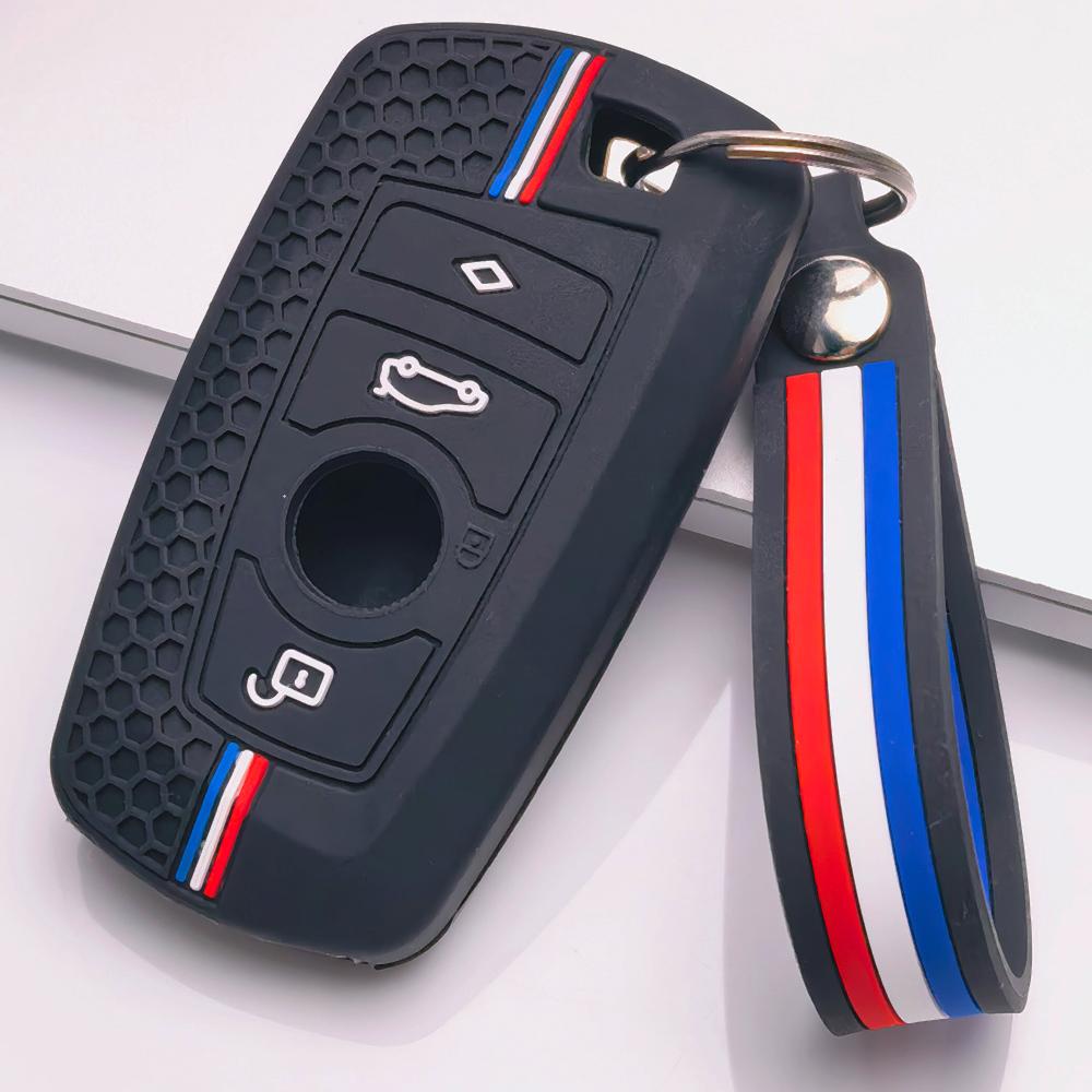 Pokrowiec na Kluczyk do BMW F10 F20 F30 F31 F32 F34 F15 F16 z Brelokiem Powierzchnia Odporna na Zarysowania Struktura Odporna na Wstrząsy Miękka Tekstura Chwytu Łatwy Montaż