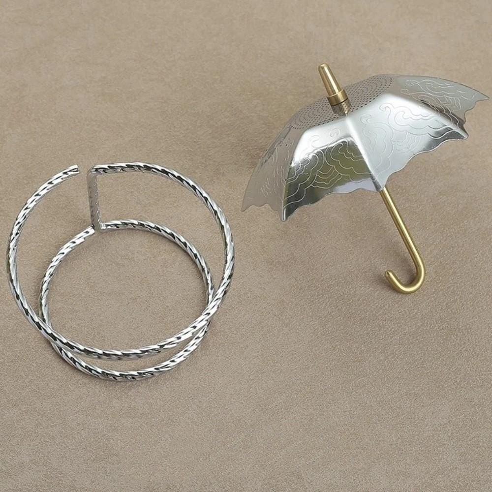 Umbrella Ornaments Stainless Steel Umbrella Tea Strainer Fine Mesh Traditional Tea Filter Chinese Style Food Strainer Office