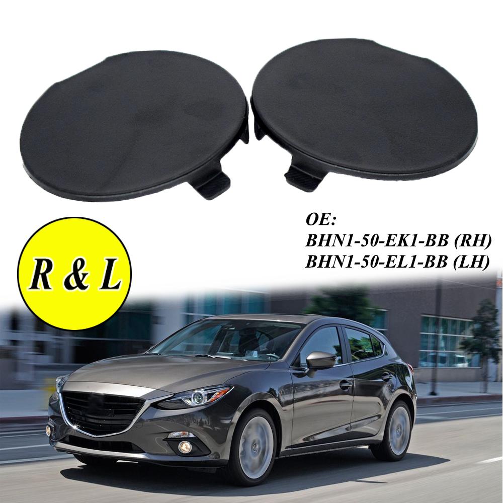 Pair Car Rear R&L Bumper Tow Hook Eye Cap For Mazda 3 Axela BN BM 2014 – 2018 Auto Trailer Cover BHN1-50-EK1-BB BHN1-50-EL1-BB
