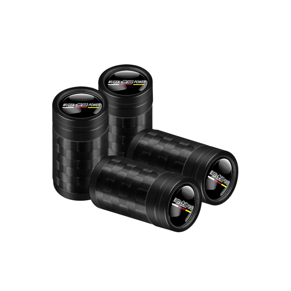 4pcs Carbon Fiber Car Tire Valve Cap Metal Tyre Wheel Stem Air Valve Cover For Honda Civic Mugen Jazz City Fit Accord 7 Odyssey