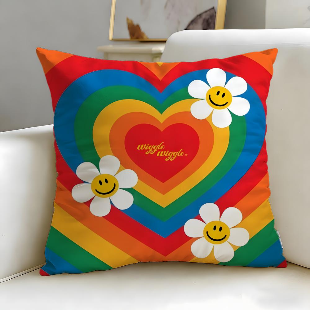 Beliebte Marke wiggle wiggle Kissenbezug Weich Leicht zu waschen Kissenhülle Vielseitig für Sofa Bett Reise und Büro