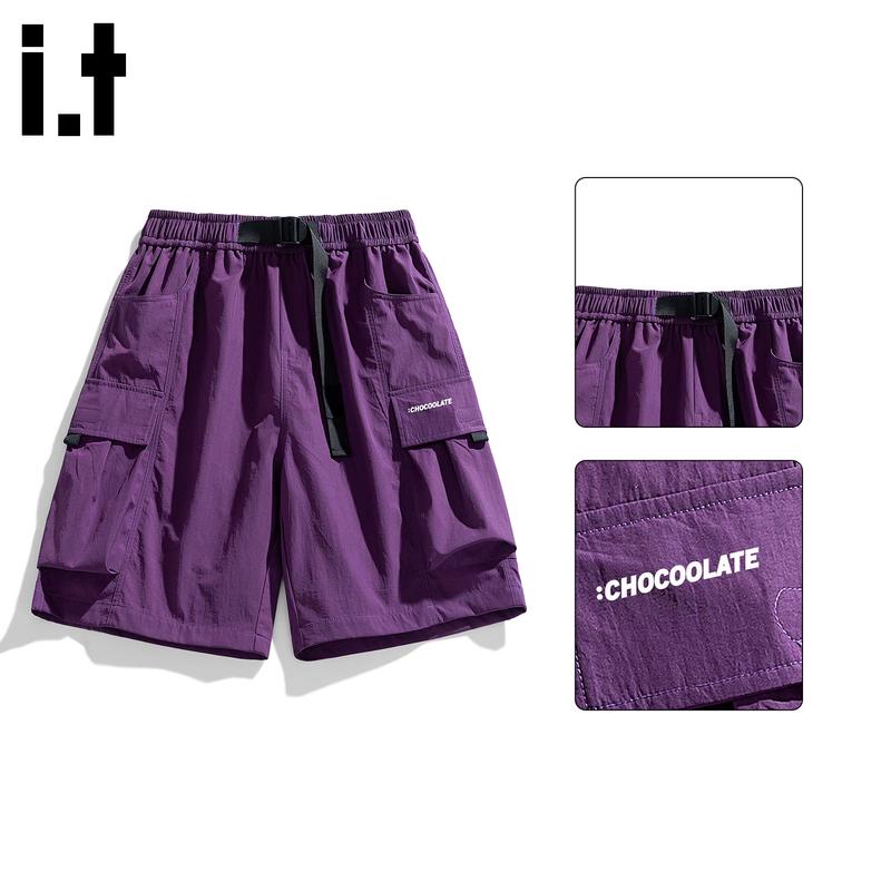 Pantaloncini Cargo Multi-tasche Stile Americano da Uomo
