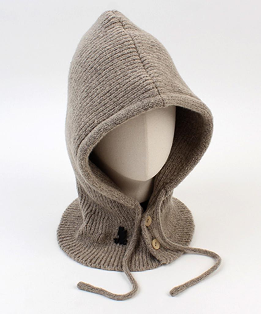 Yunibeosyeolkemiseuteuli Wool Knit Beige Open Balaclava