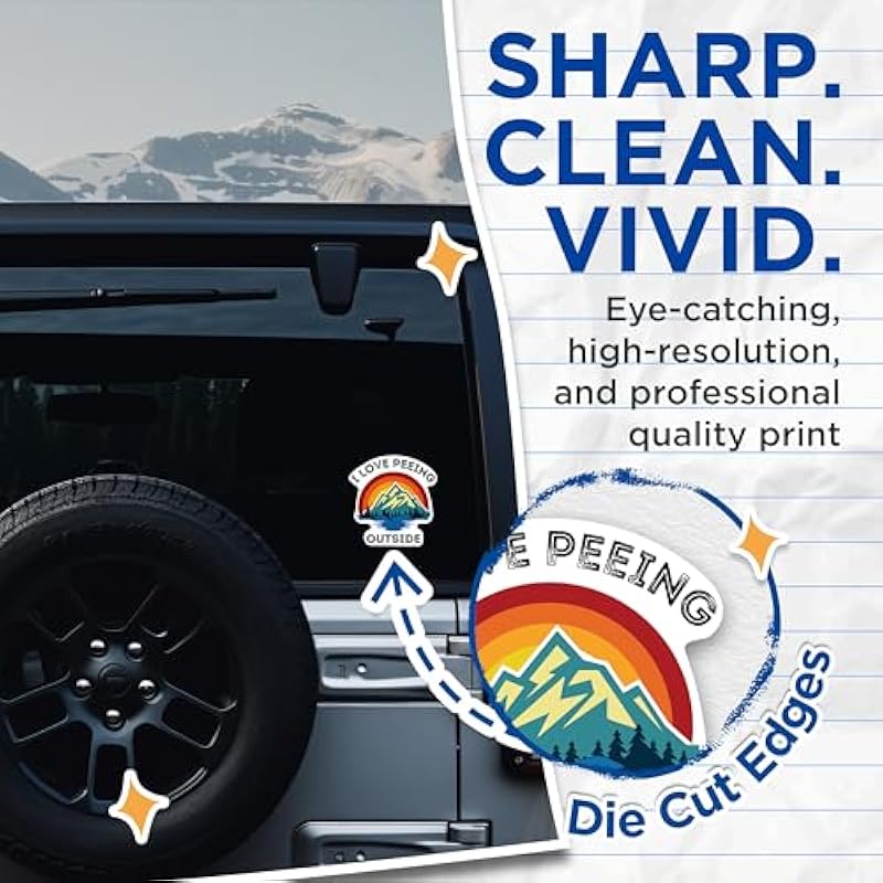 I Love Peeing Outside Bumper Sticker - Funny Camper Outdoorsman Adventurer Hiker Camping - 3Inches