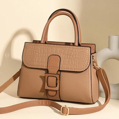 Bolsas femininas com estampa de crocodilo contrastante Bolsa de viagem de grande capacidade Bolsa transversal Nova moda