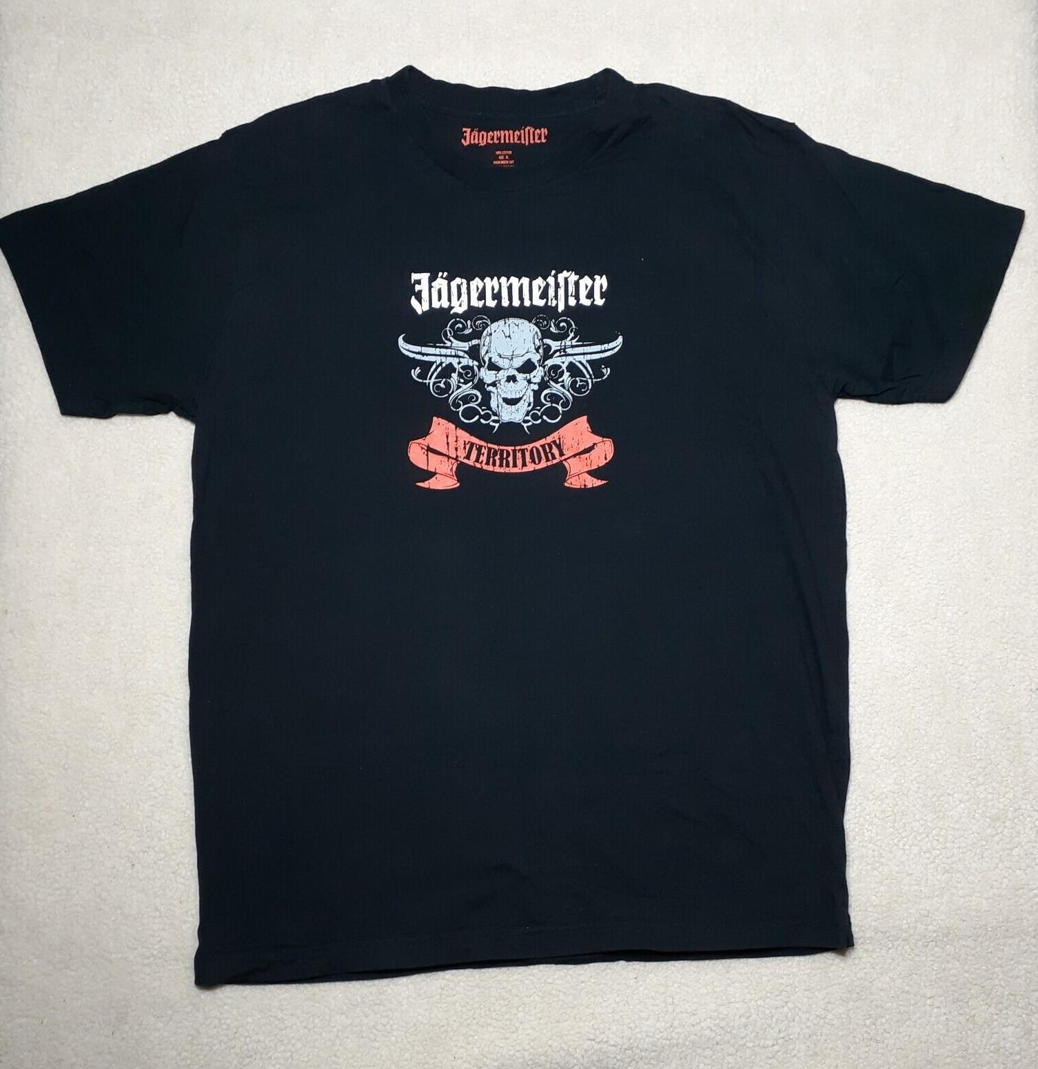Jägermeister Очень большой Черный Футболка Череп Олень крест. XXXL