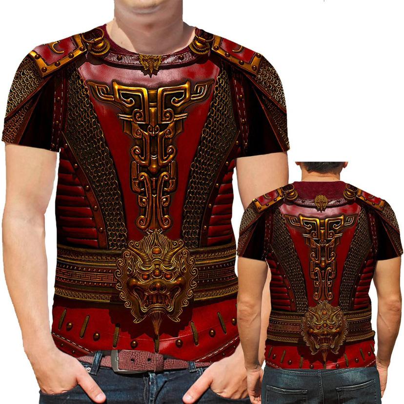 New 3D Printed Men's Round Neck Short Sleeved Casual T-shirt Men's Summer T-shirt