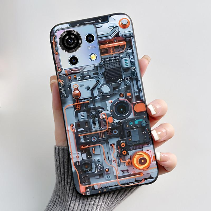 For ZTE Blade V50 Vita Case Black TPU Silicone Luxury Cute Cool Flower Phone Cases for Blade V 50 Vita V50Vita Bumper Soft Cover