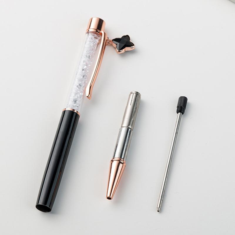 1.0mm Ballpoint Pen Creative Crystal Diamonds Metal Pen Stationery For School Student Office