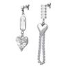 Non-Fading Asymmetrical Zircon Glass Stone Earrings: Fashionable & Versatile European/American Style