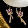 New High-end Fashion Flower Long Earrings Internet Celebrity Elegant Temperament New Butterfly Fringed Ear Jewelry
