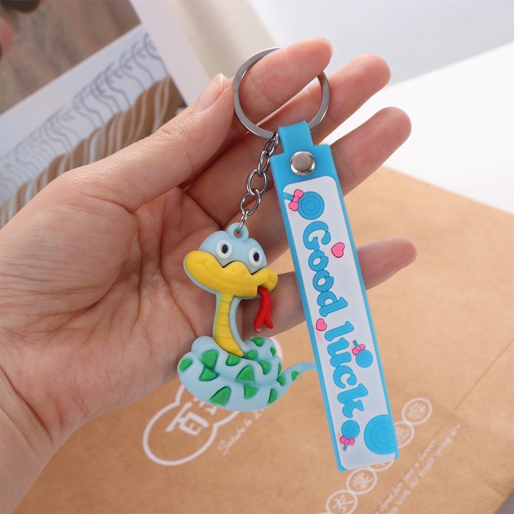 Jewelry Cartoon Snake Keychain Collection Zodiac Snake Year Key Ring  Bag Ornament