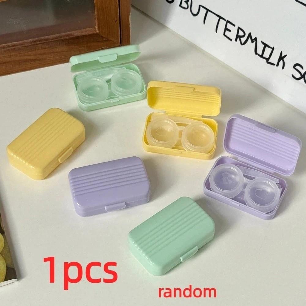 

Travel Contacts Lens Care Box Compact Contact Lenses Case Simple Contact Lens Box Lens Case random