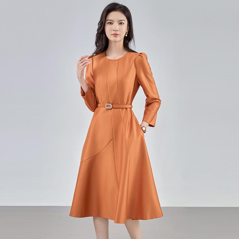 Slimming French Style A-line Belted Dress