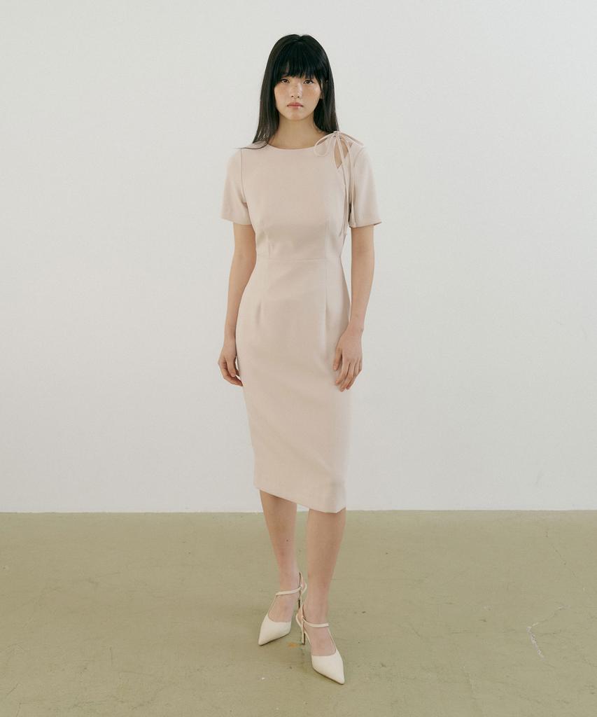 Lucirju Slit Strap One-Piece (Beige)