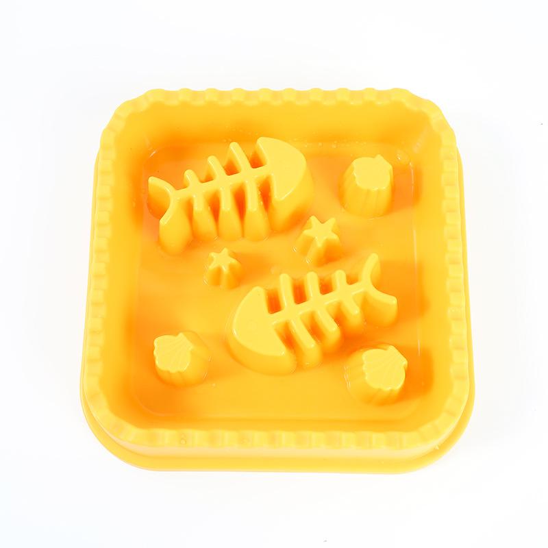 

Pet anti-choking bowl slow food basin, universal slow eating bowl for cats and dogs, environmentally friendly and easy to clean жовтий