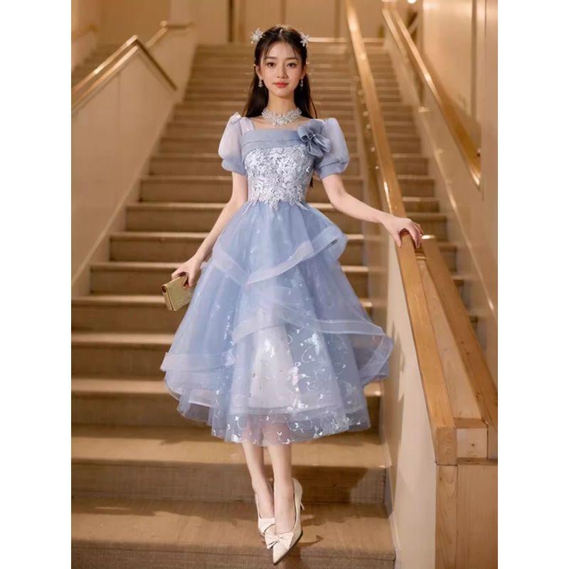 Pink Elegant Graduation Long Princess Dress Evening Gown