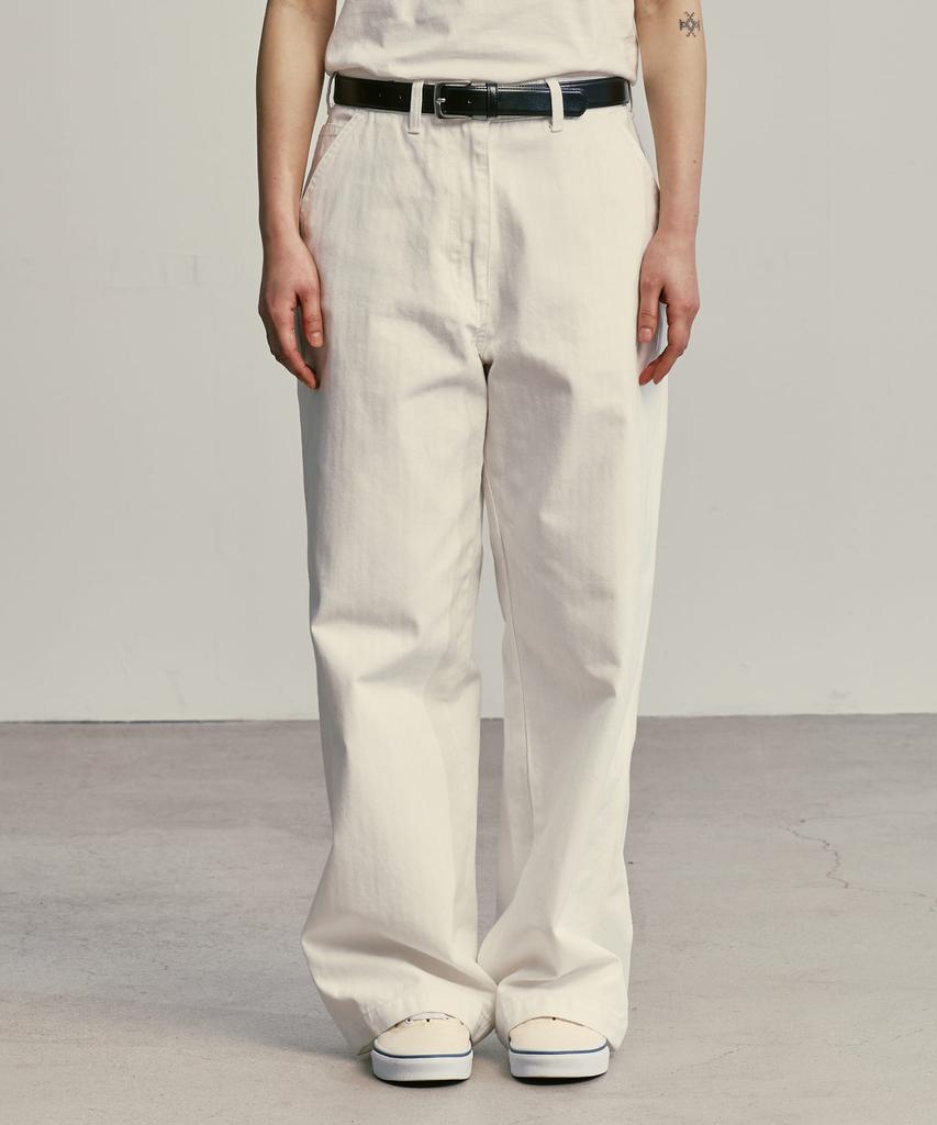 Yunibeosyeolobeolol Hbt Work Pants (Woman) White
